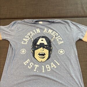 Captain America Blue Long Sleeve T-Shirt